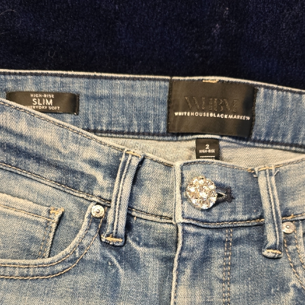 White House Black Market Light Blue High-Rise Jeans